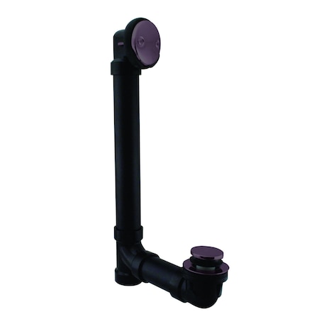 Westbrass Tip Toe Sch. 40 ABS Bath Waste W/ Two-Hole Elbow in Oil Rubbed Bronze D4931-12